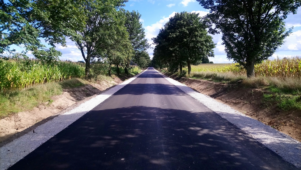 Przebudowany odcinek drogi