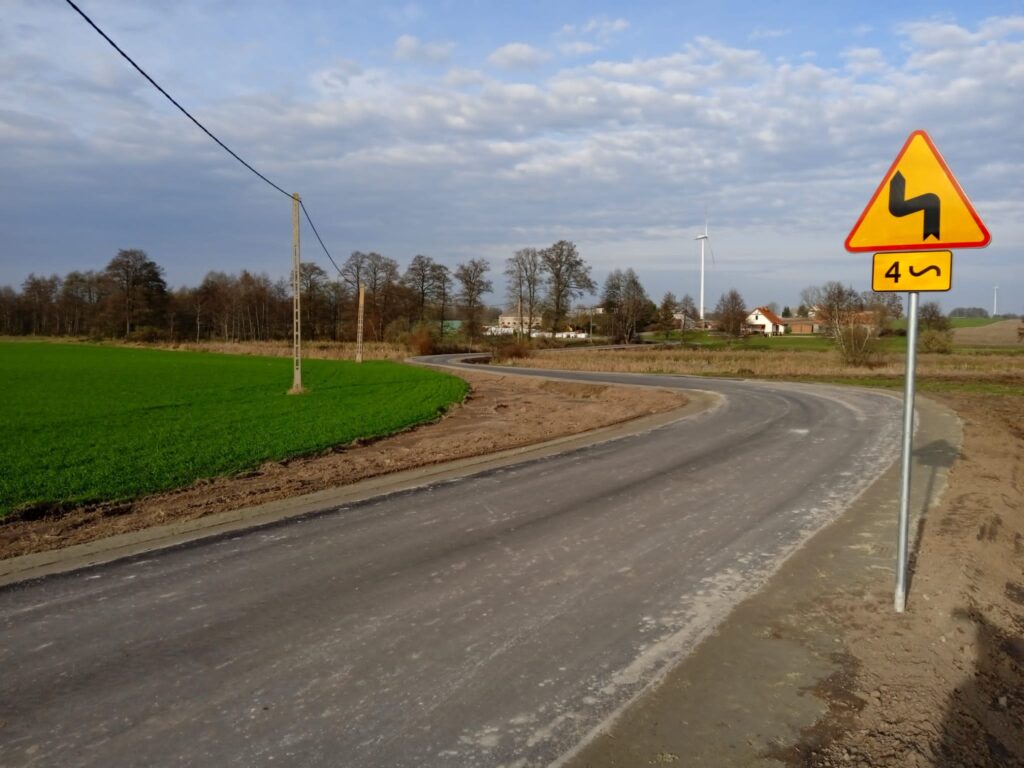 Przebudowany odcinek drogi