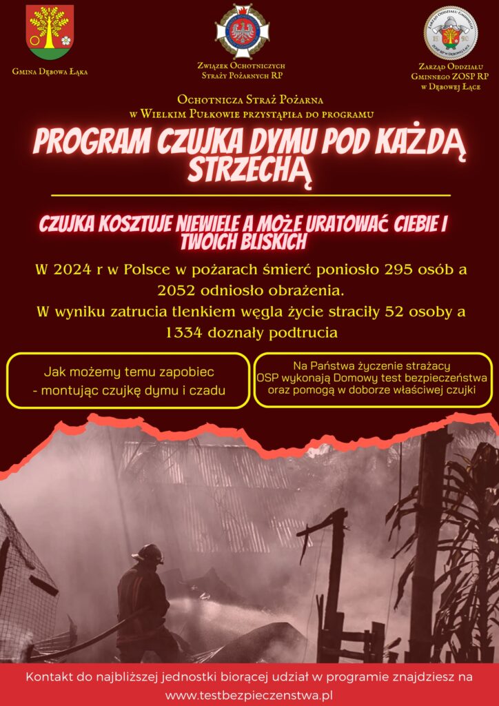 Plakat czujka dymu